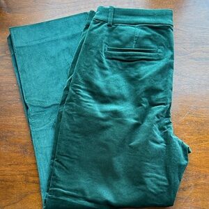 💚 J. Crew Velvet Green Kallie Pants 💚